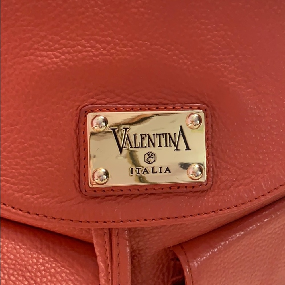 Orange Leather Backpack - image 3